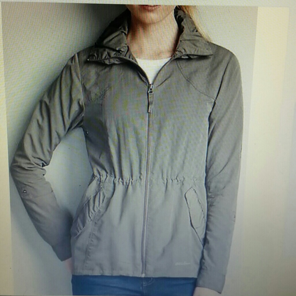 Eddie Bauer Travex Rain Jacket Coat UPF50 Khaki S
